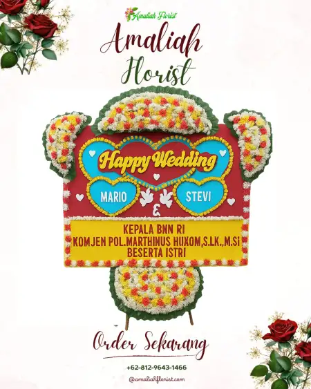 Papan Bunga Pernikahan Tuahmadani